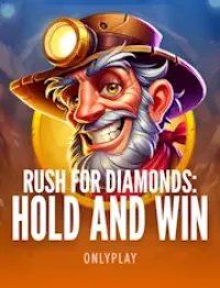 rush for diamonds hold and win slot logo